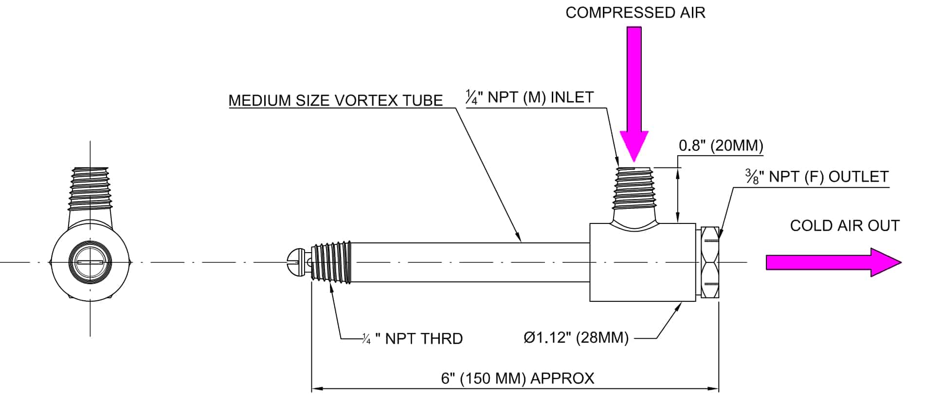 Vortex tube чертеж